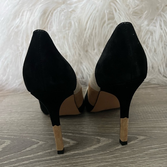 Brand New GILI Neutral Color Block Pointed Toe Pumps Soft Suede size 7 Gorg!👠❣️ - Picture 7 of 12